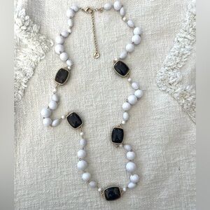 Plunder Embry White Bead Long Necklace